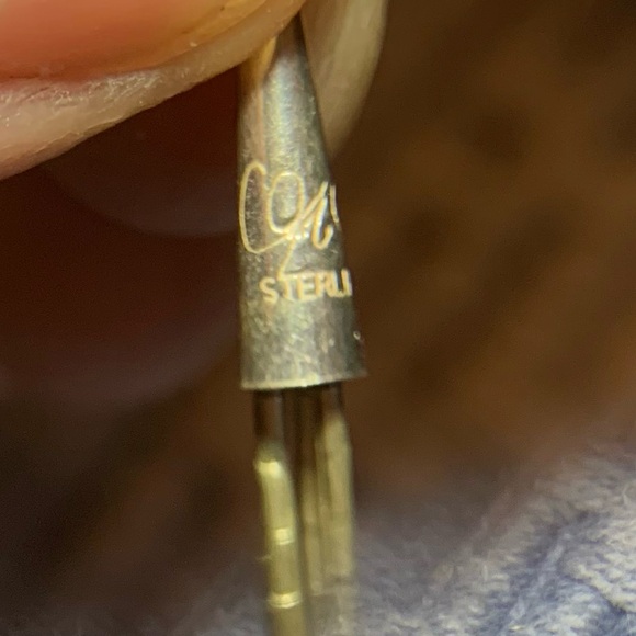 CAROLYN POLLACK 16-20" TURQUOISE SQUASH BLOSSOM LIQUID SILVER HEISHI NECKLACE - Picture 4 of 9